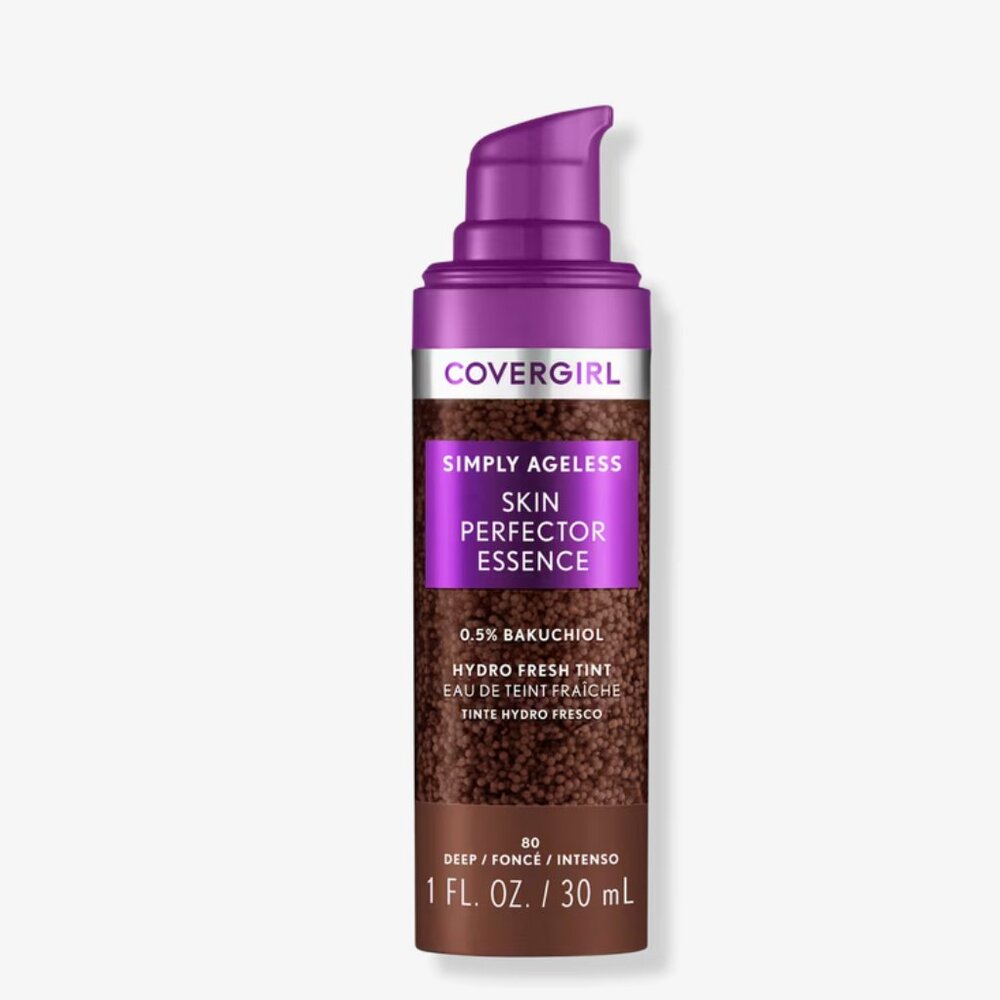 80 Covergirl Simply Ageless Skin Perfector Essence Vegan Foundation Bakuchiol